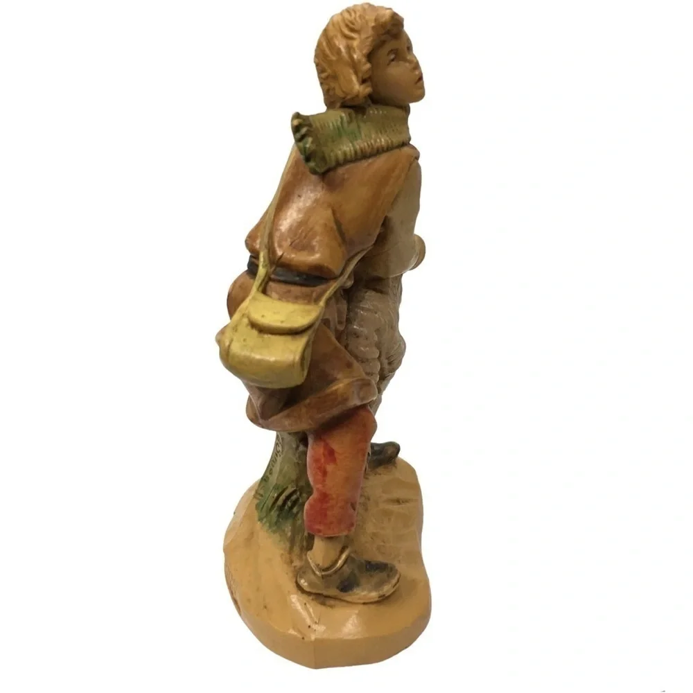 VINTAGE 90s Fontanini Nativity #129/B Aaron Shepherd Figurine Holding Sheep 1993